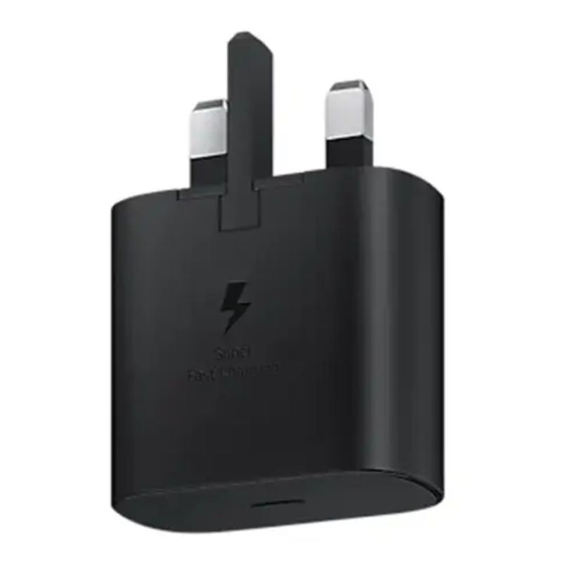 Samsung 3 Pin Fast Charging Adapter 25w (Black) - Authentico Technologies 