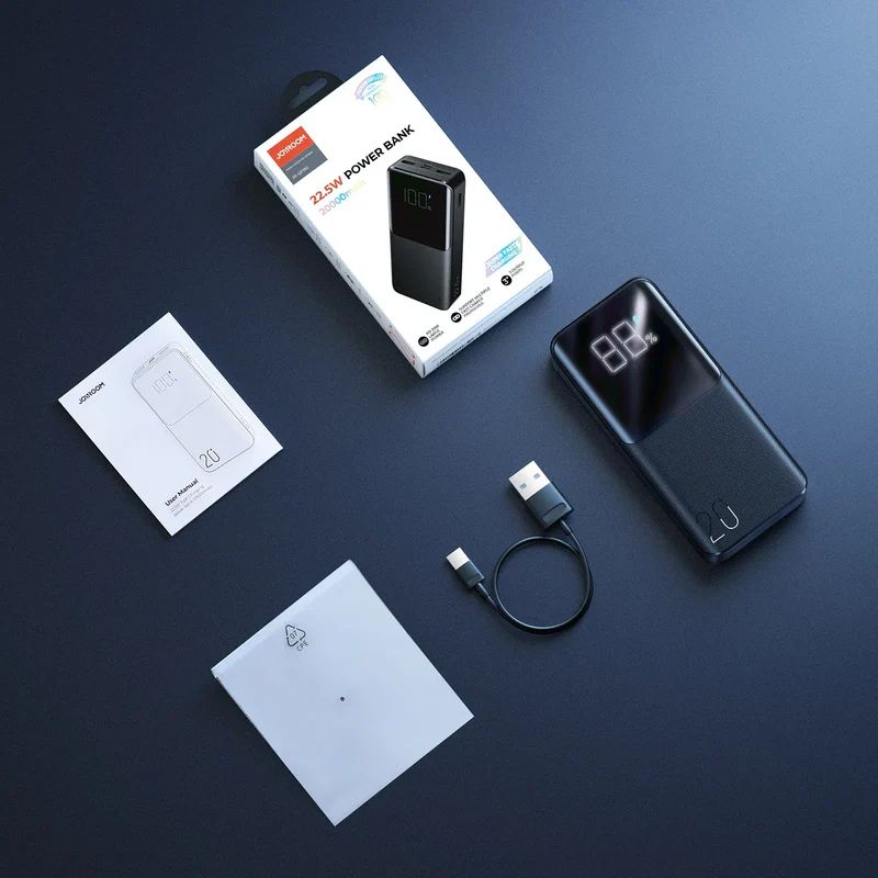 Joyroom JR-QP192 22.5W Fast Charging Powerbank With LCD Display (20000mah)