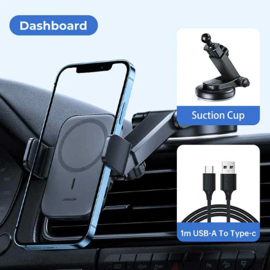 Joyroom Magnetic Wireless Car Charger Holder Dashboard Black – JR-ZS295