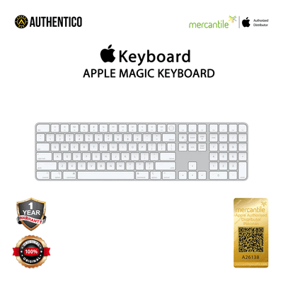 Apple Magic Keyboard with Touch ID and Numeric Keypad for Macbook