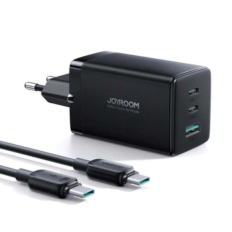 Joyroom Gan Ultra 65W 2C1A Fast Charger+100W C TO C Cable 1.2M TCG01 - Authentico Technologies 