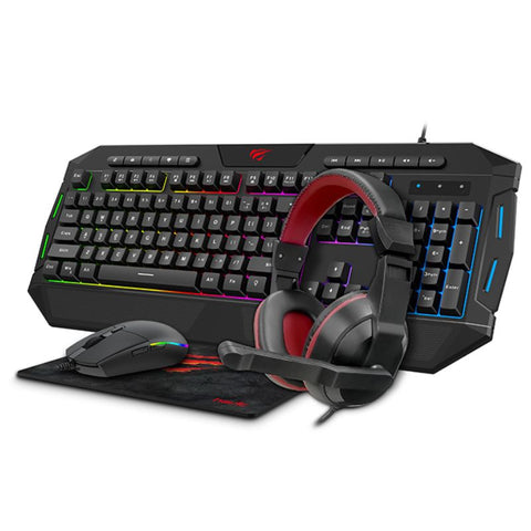 Havit Gaming Combo 4 IN 1 (Keyboard + Mouse+ Headphone + Mouse Pad) KB501CM
