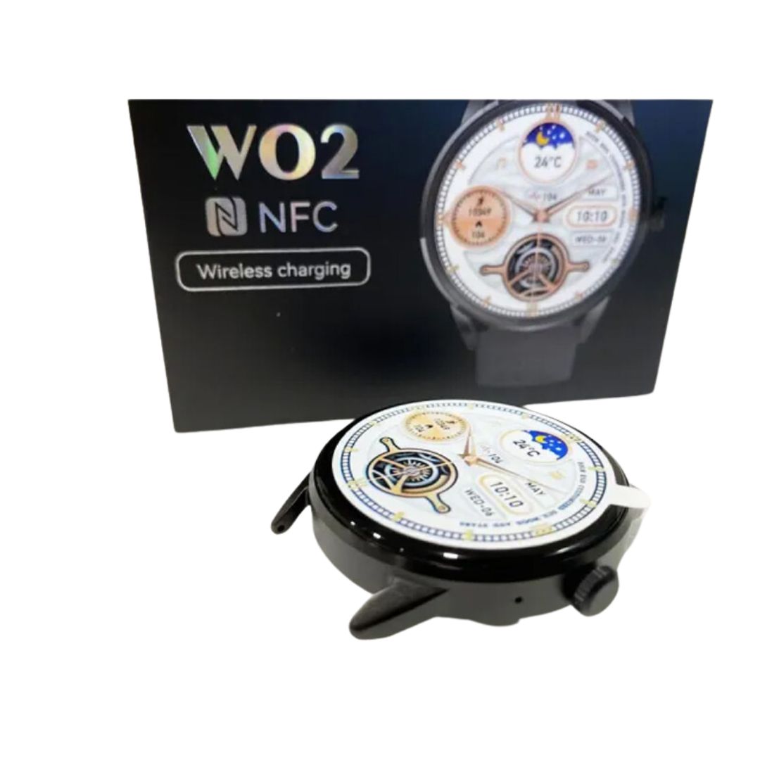 W&O W02 NFC Smart watch With Dual Silicone & Metal Strap