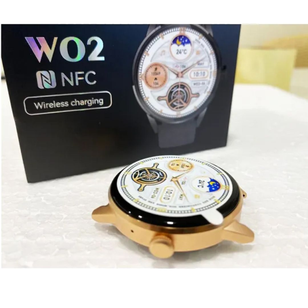 W&O W02 NFC Smart watch With Dual Silicone & Metal Strap