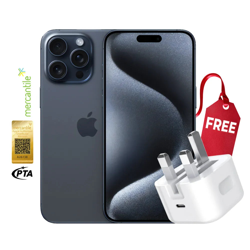 Apple iPhone 15 Pro With Free 20W Adapter