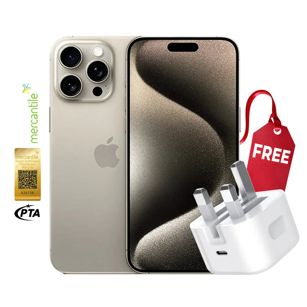 Apple iPhone 15 Pro With Free 20W Adapter